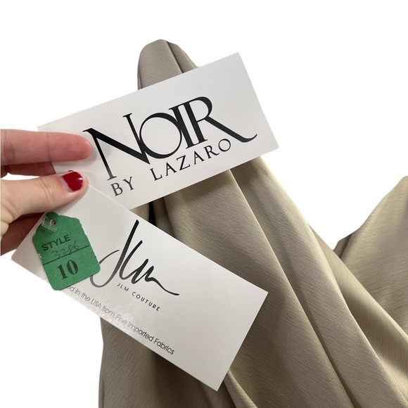 Noir by Lazaro Champaign gold bridal formal dress - Picture 6 of 9